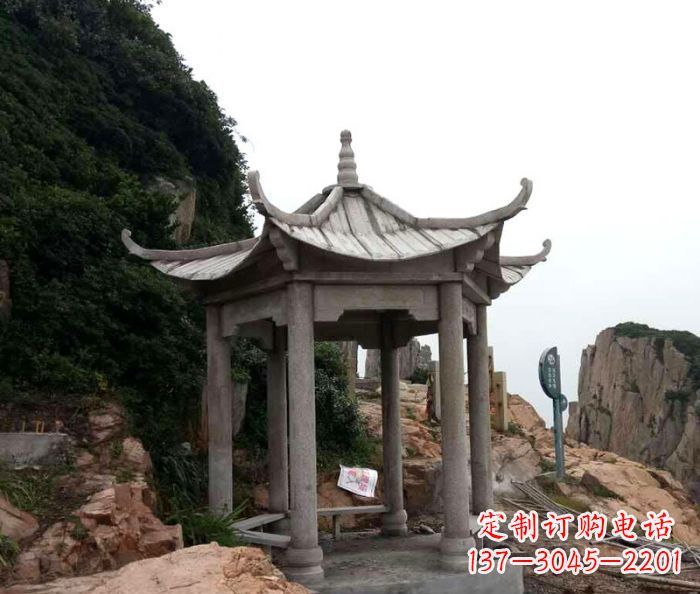 许昌风格独特的仿古凉亭石雕