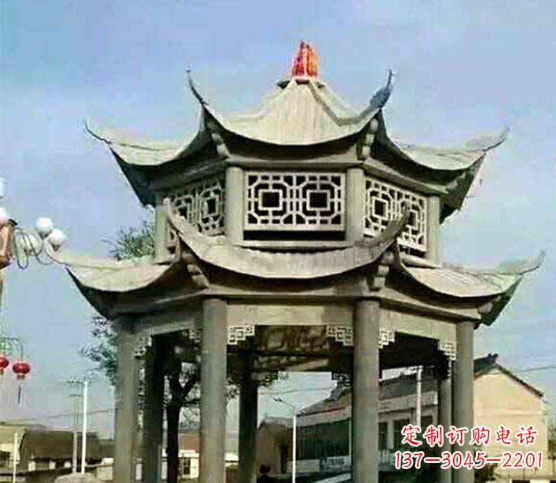 许昌仿古石凉亭石雕 (2)