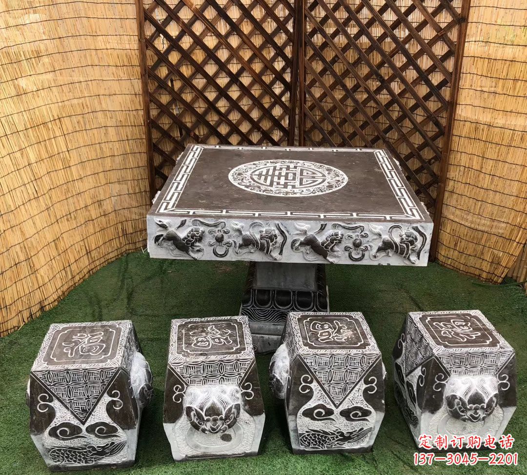 许昌仿古石桌凳公园景观石雕