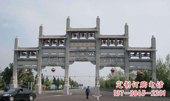 许昌精美仿古石雕牌坊雕塑