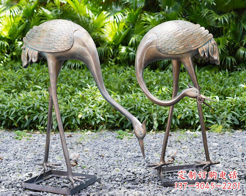 许昌传统文化铸造仙鹤雕塑