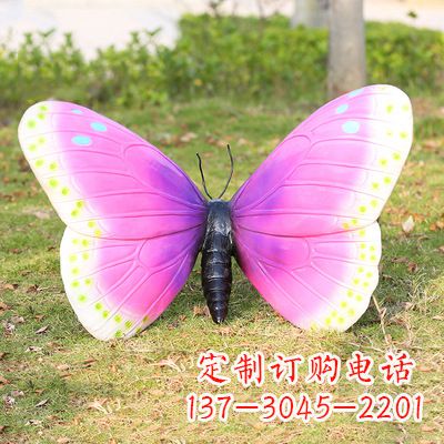许昌仿真蝴蝶_紫白色款35x65x42