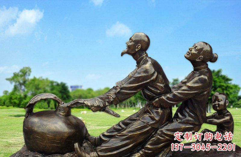 许昌和谐之美,铜雕萝卜雕塑