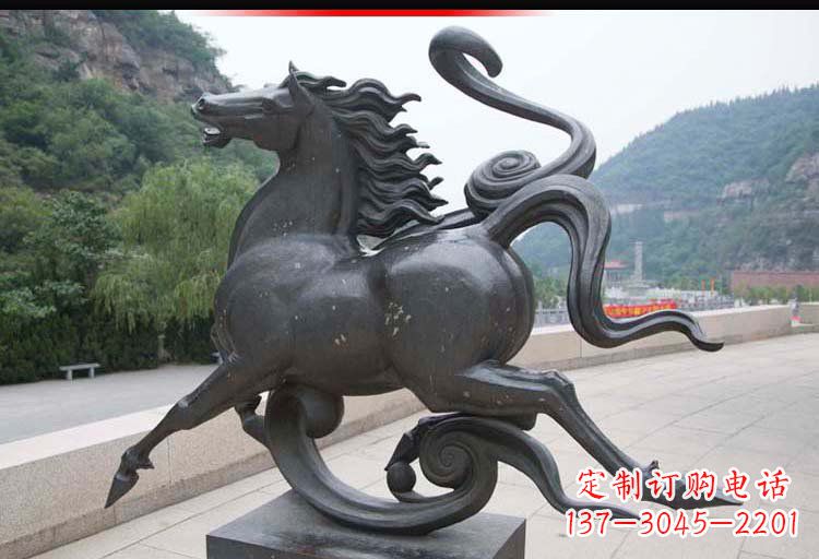 许昌公园奔马铜雕 (2)