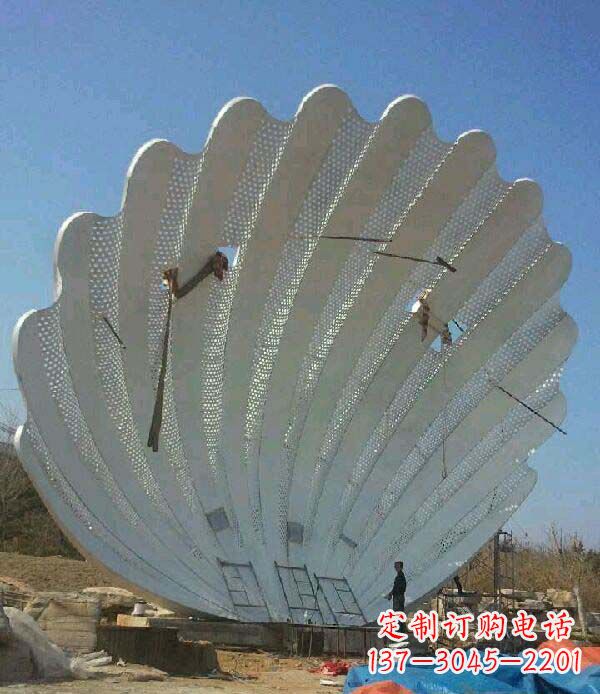许昌公园不锈钢贝壳雕塑