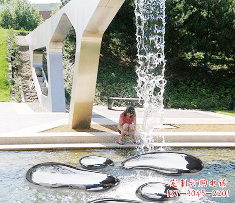 许昌公园不锈钢抽象水滴雕塑