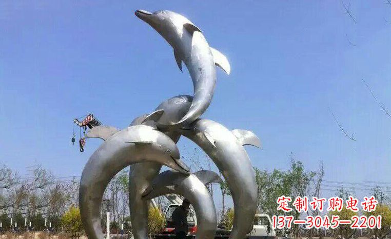 许昌品质精美的不锈钢海豚雕塑