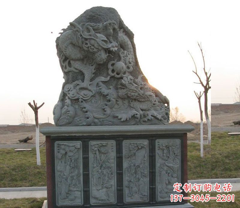 许昌精美的大理石龙雕塑