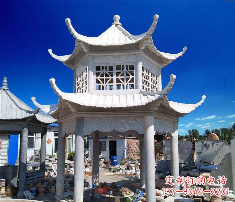 许昌大理石双层凉亭雕塑