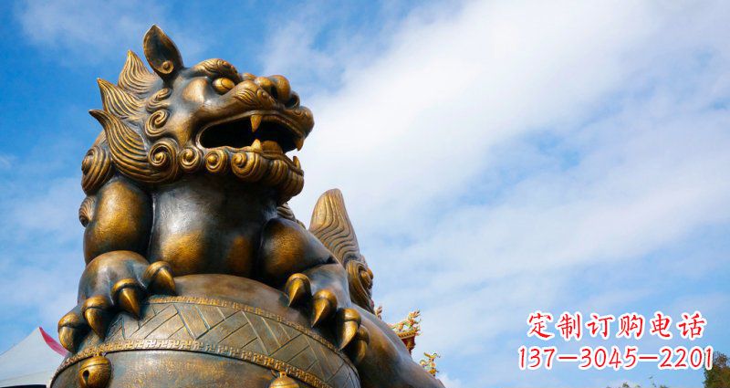 许昌大型铜雕狮子景观装置