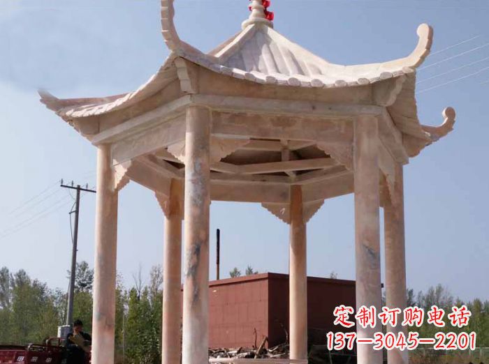 许昌红六角凉亭雕塑
