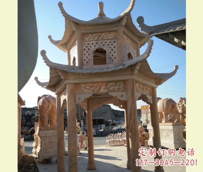 许昌中式双层石雕凉亭