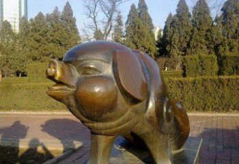 许昌定制公园猪铜雕