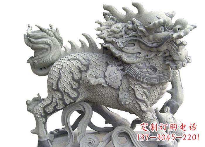 许昌中领雕塑|精美古典麒麟雕塑