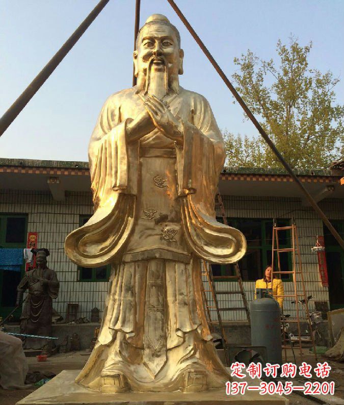 许昌孔子铜雕--象征传统智慧的艺术