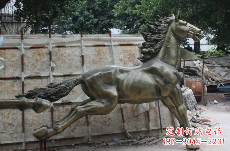 许昌逸致领雕:广场奔马动物铜雕