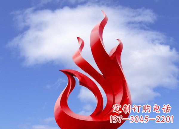 许昌广场不锈钢凤凰雕塑 (2)
