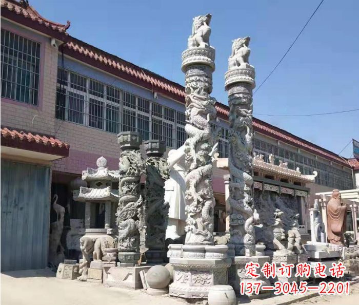 许昌品质考究的大理石龙柱石雕