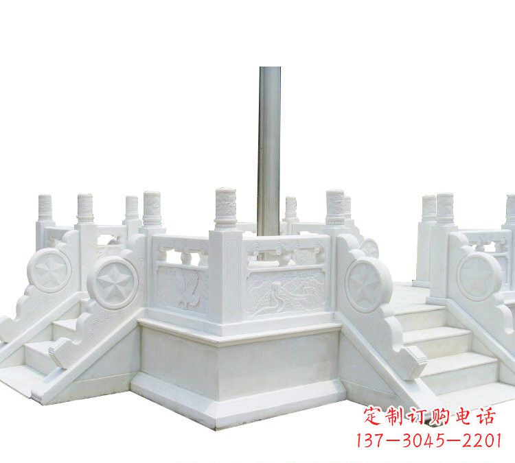 许昌精美的汉白玉升旗台雕塑