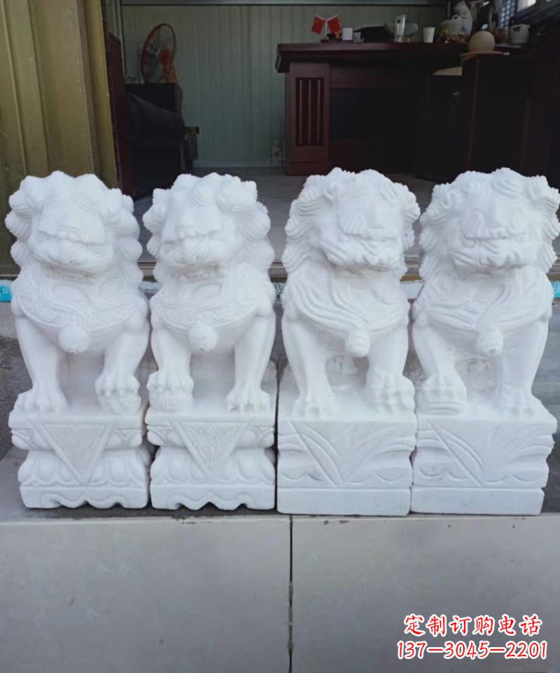 许昌汉白玉狮子雕塑1