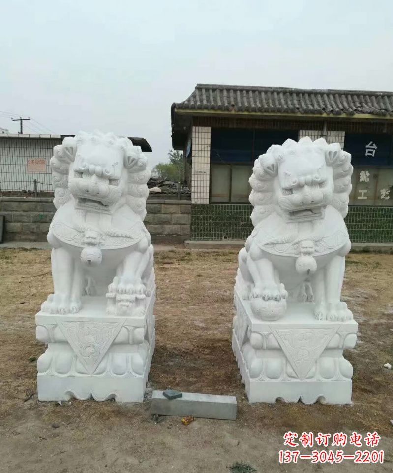 许昌定制精美户外镇宅狮子石雕