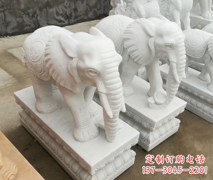 许昌增添吉祥气息的玉质大象雕塑