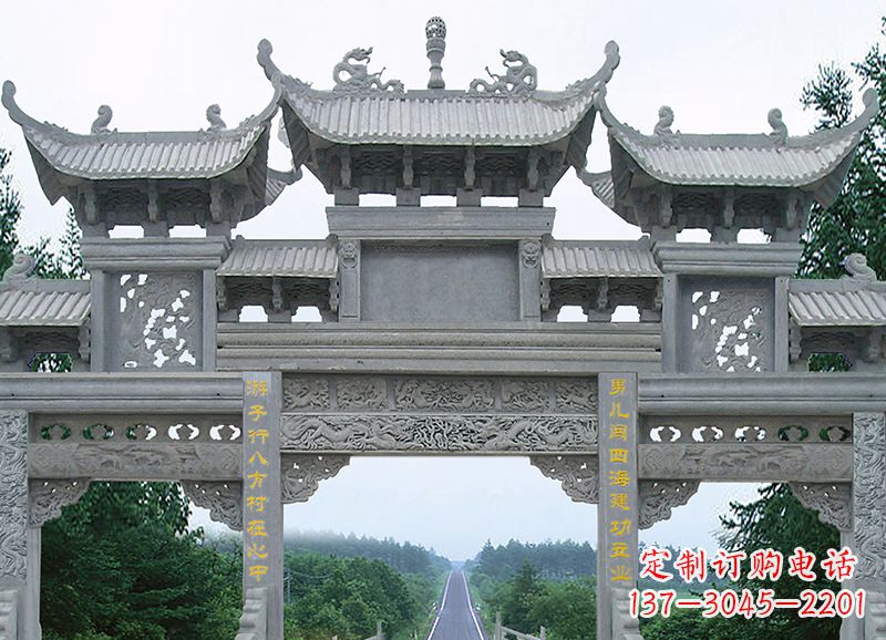 许昌金昌石雕牌坊雕刻