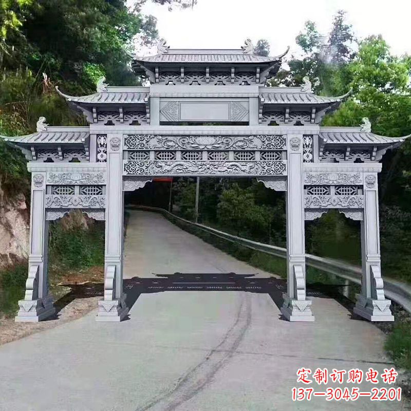 许昌景区道路入口石牌坊