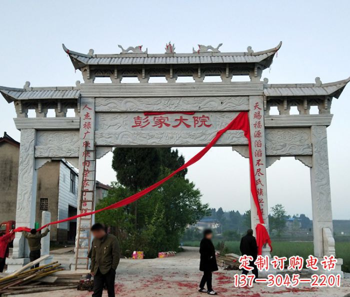 许昌中领雕塑:牌坊石雕精美纷呈