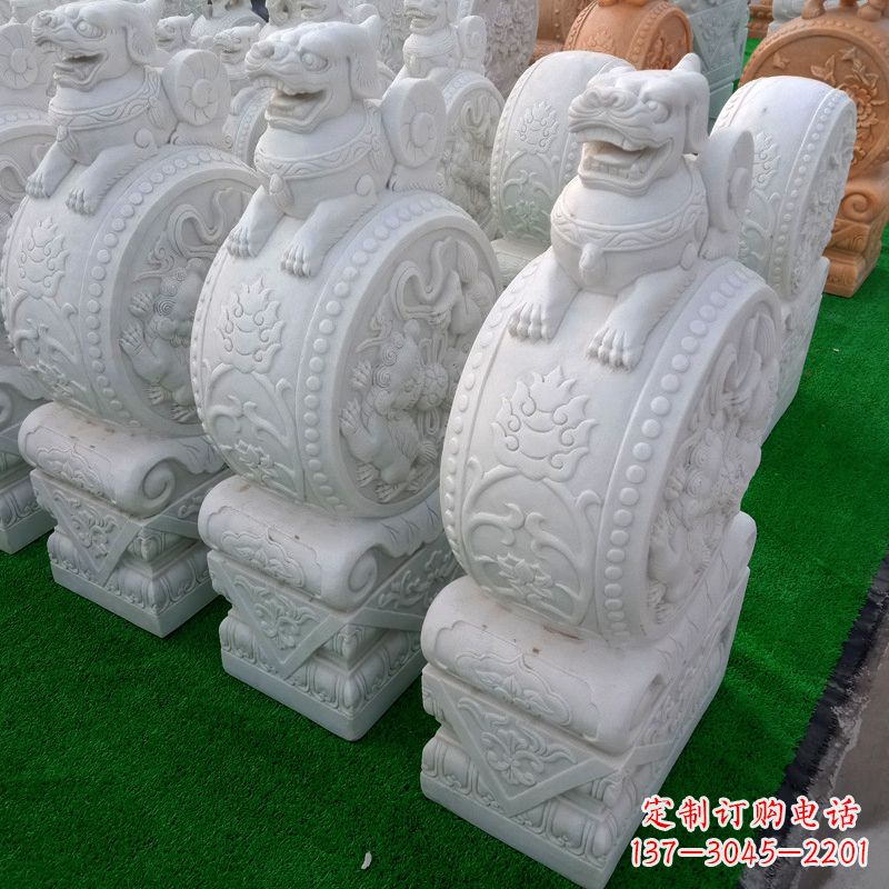 许昌老石雕门墩虎