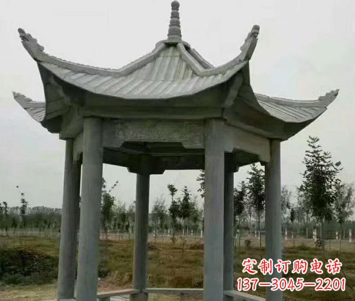 许昌精美六角石凉亭雕塑