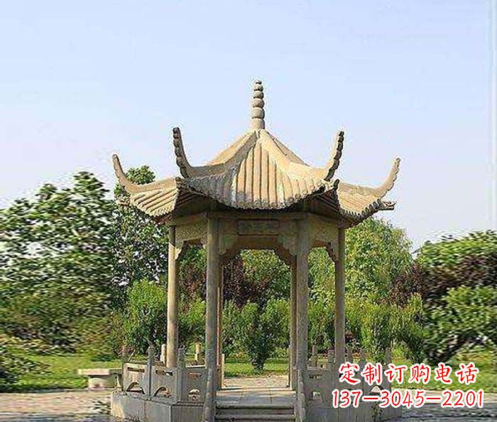 许昌六角石雕凉亭 (6)