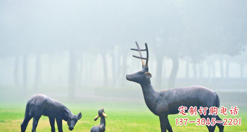 许昌鹿一家：精美绝伦的动物铜雕