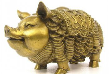 许昌欢迎招财猪，用黄铜打造新年祝福