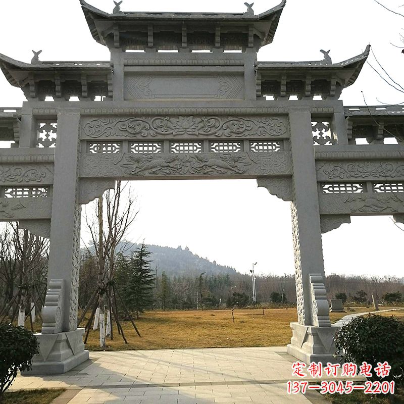 许昌中领雕塑:精致石牌坊雕塑