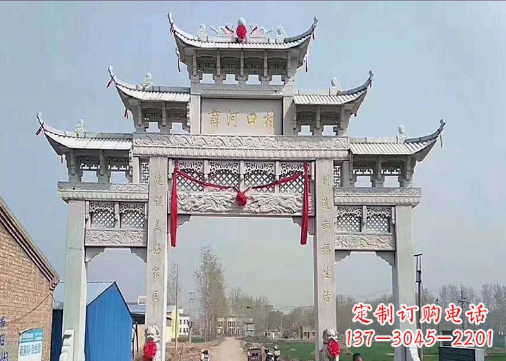 许昌牌坊石雕龙