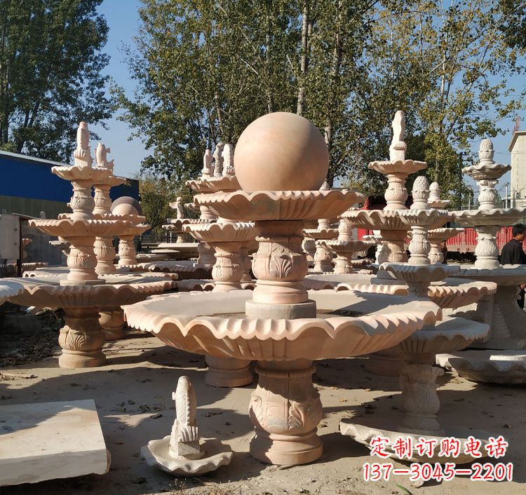 许昌中领雕塑砂岩喷泉雕塑