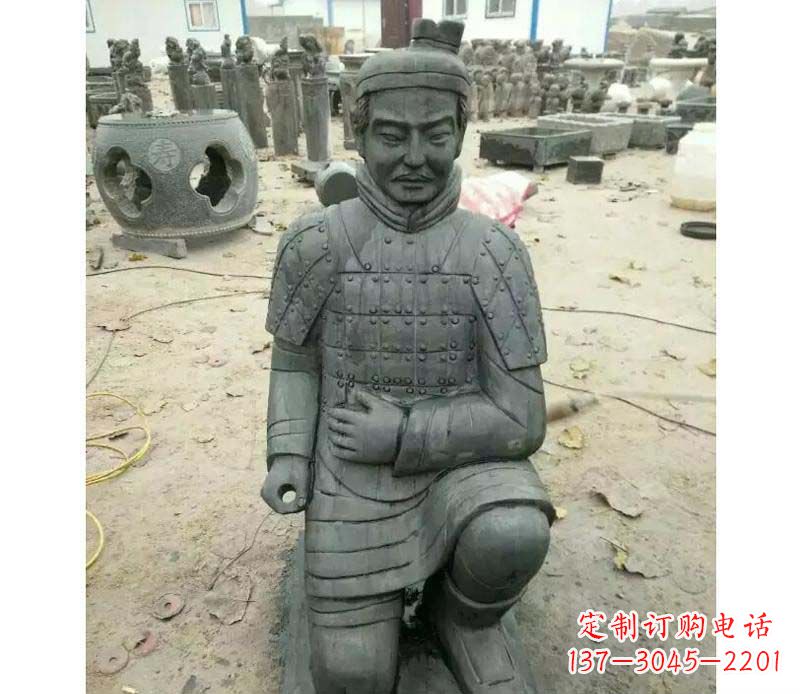 许昌青石仿古兵马俑雕塑，精巧细腻