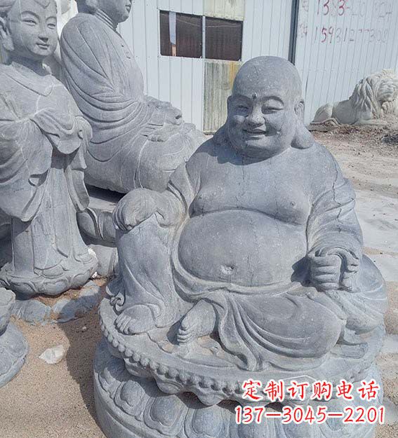 许昌青石仿古弥勒佛雕塑