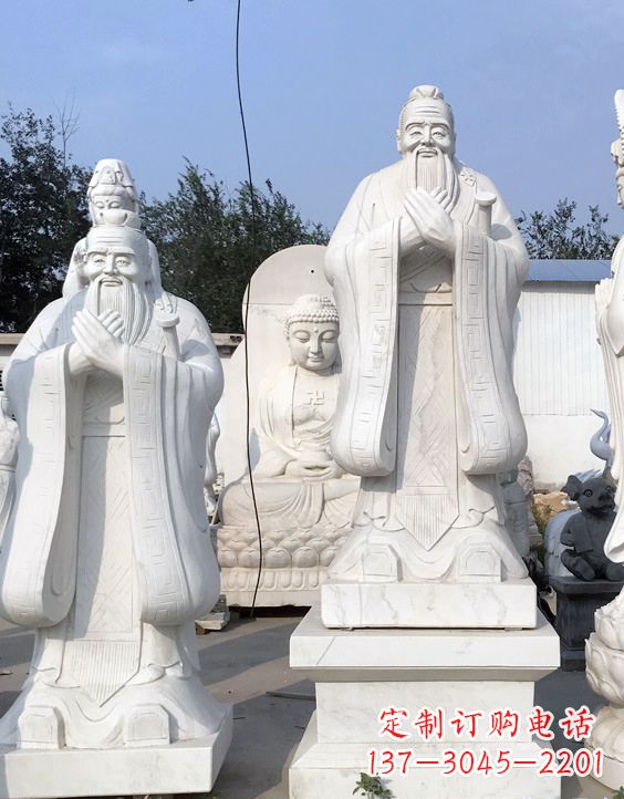许昌青石孔子雕像