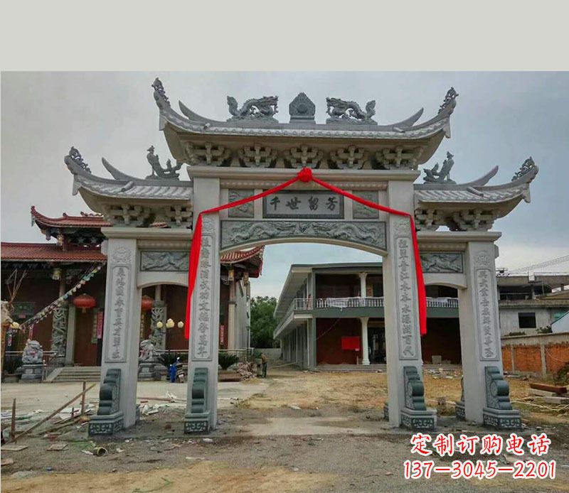 许昌以传统工艺为源的独特牌坊石雕