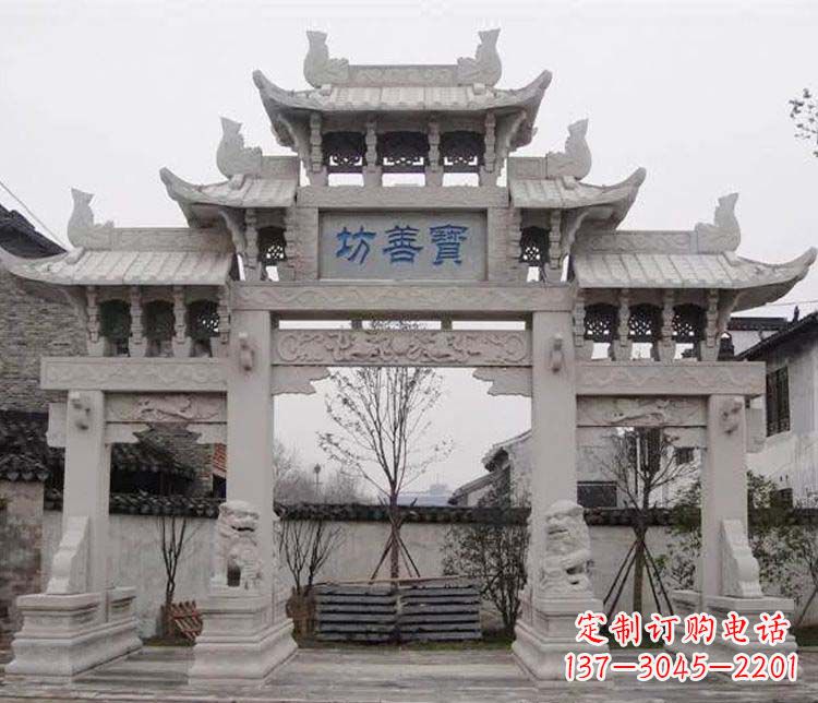 许昌领雕塑:精美石牌坊石雕艺术品