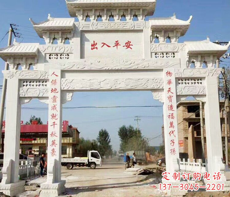 许昌三门石牌坊石雕艺术