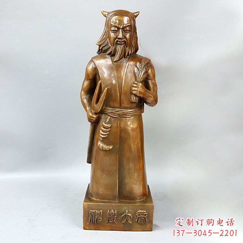 许昌尊贵的神农大帝铜雕塑