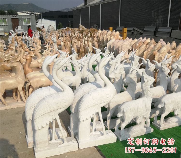 许昌石雕仙鹤雕塑