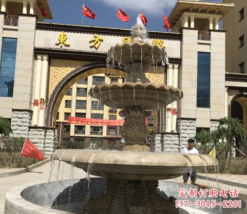 许昌石雕小区大型喷泉雕塑