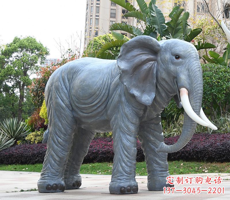 许昌石雕小区动物大象