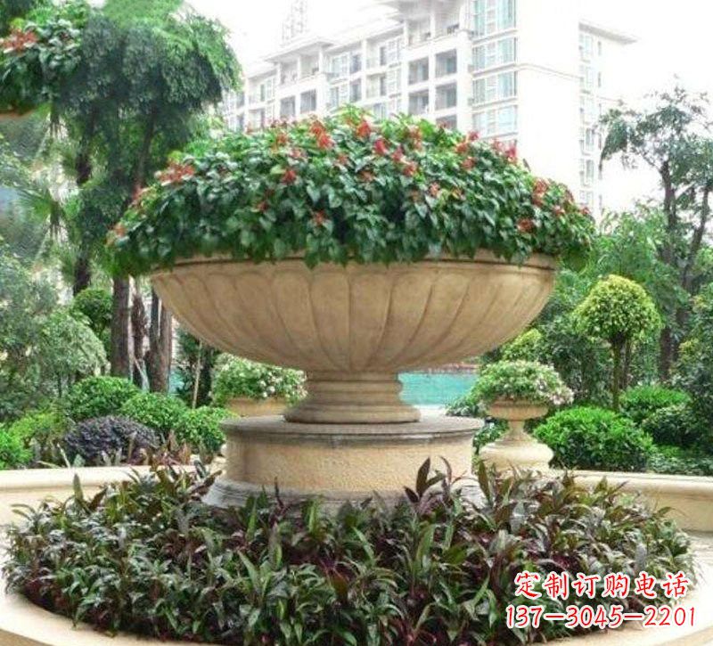 许昌石雕小区花盆