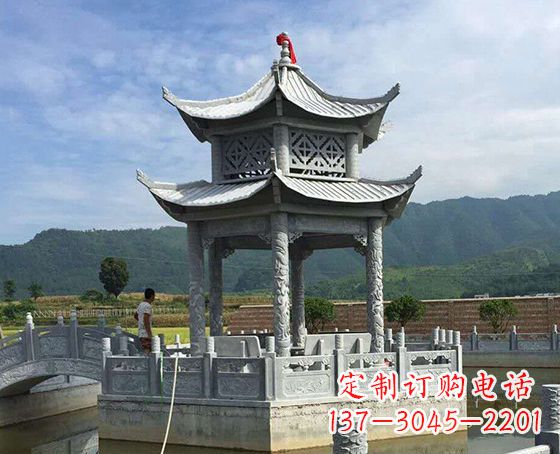 许昌双层仿古凉亭石雕_1