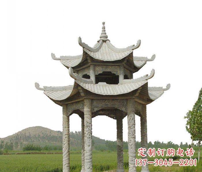 许昌双层仿古石雕凉亭